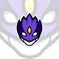 Purple Mask Anime Digimon Character Vector Mascot